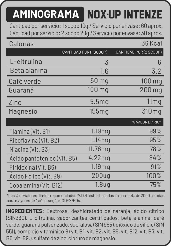 NOX UP INTENZE 600GR