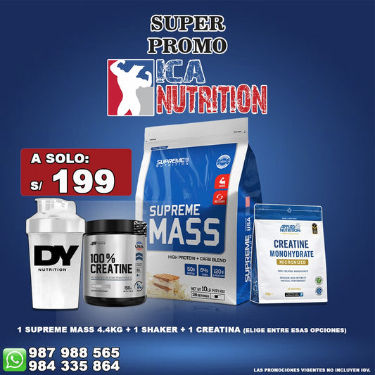SUPREME MASS 4.4KG + CREATINA + SHAKER