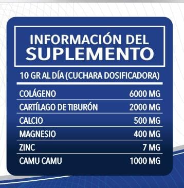 % COLAGENO HIDROLIZADO CON CARTILAGO DE TIBURON 310GR